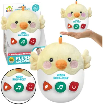 Interaktivní kolébavá hračka kuřátko se světly a zvuky žlutá