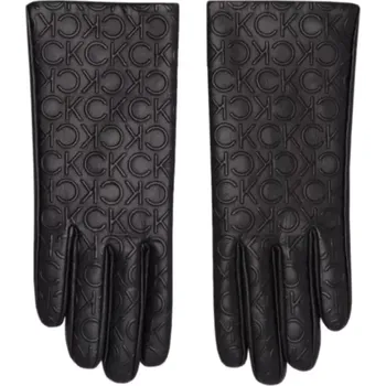 Calvin Klein Re-lock Debossed Leather Gloves W K60K609975 dámské M/L