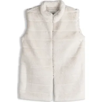 Dámská vesta GATE Prošívaná vesta z umělé kožešiny 38 625-0628/115 Béžová 38