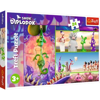 Puzzle Puzzle 24 dílků maxi Zvědavý drak Diplodok – Human Film