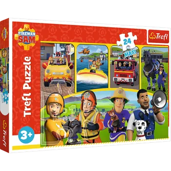 Puzzle Puzzle 24 dílků maxi Hasič Sam a přátelé – Trefl