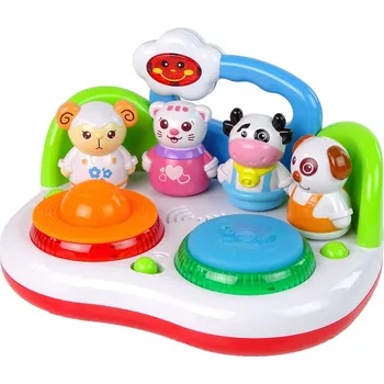 Hračka pro nejmenší Dětská DJ konzole se zvířátky – světla zvuky hudba