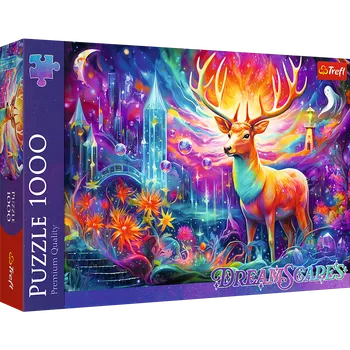 Puzzle Puzzle 1000 dílků Mystický jelen s květinami – DreamScapes
