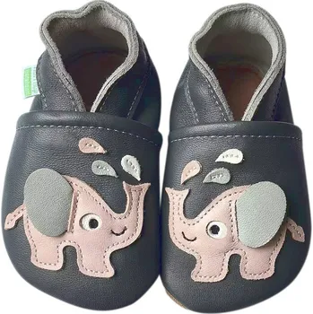 Dámská zdravotní obuv Hopi Hop Barefoot capáčky Sloník šedo-růžový Velikost EU: 23, vnitřní délka: 145, vnitřní šířka: 73