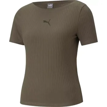 Dámské tričko Her Ribbed Slim Grape Leaf W 531917 44 - Puma XS