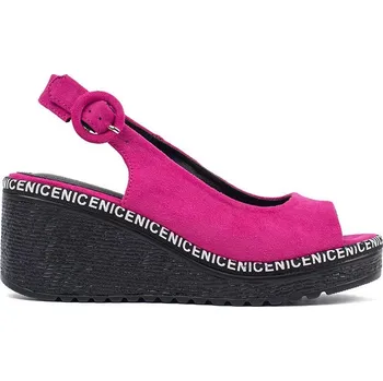 Dámské sandále Dámské sandály na klínku FL1628 Fuchsie - GOODIN fuchsie 39