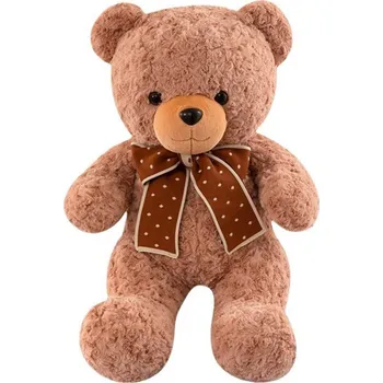 plyšák Plyšový medvídek s mašlí 45cm – béžová přítulanka