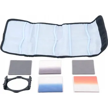 Sada filtrů Cokin s pouzdrem maskáčový, držákem a filtry: šedý ND, modrý, oranžový