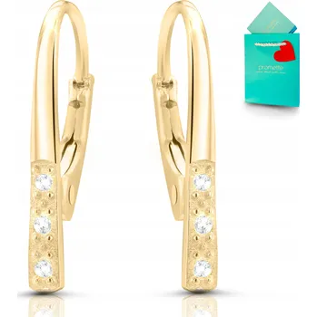 Náušnice Náušnice zlaté pozlacené s anglickým zapínáním u ucha, jemné zirkony