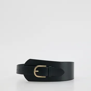 Dámský kabát Reserved - Široký pásek - černý - 293FE-99X - 293FE-99X-S