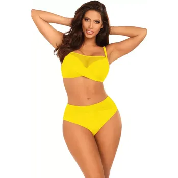 Dámské plavky Dámské dvoudílné plavky Fashion 16 S1002N2-21 žluté - Self 36C