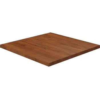 Jídelní stůl Čtvercová deska stolu, tmavě hnědá, 60x60x2,5 cm, dubová