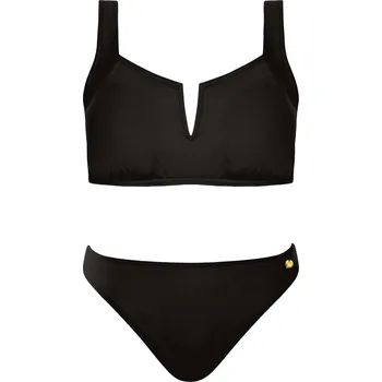 Dámské plavky Dámské dvoudílné plavky S1011PM4 Panama 4 černé - Self XL