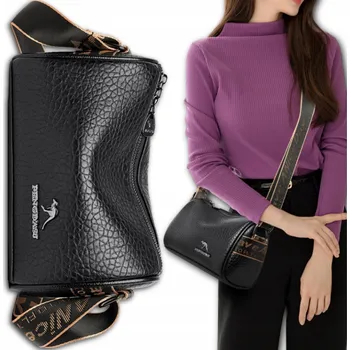 Kabelka Taška kabelka přes rameno EdiBazzar eko kůže černá