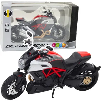 autíčko Motocykl sportovní kovový 1:12 – se světly a zvuky | černý zlatý