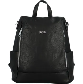 Městský batoh Stylový dámský koženkový kabelko/batoh Trinida, černý