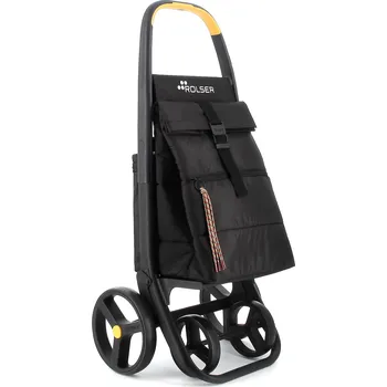 Rolser M Clec Termo Polar 8 Plus, nákupní taška na kolečkách, černá