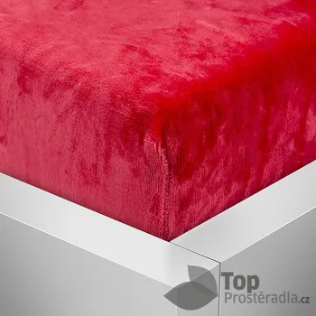 Prostěradlo Mikroplyšové prostěradlo 160x200 Elegance - Červená