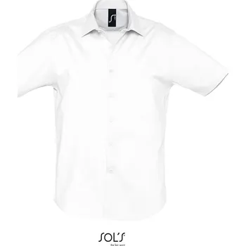 Pánská košile SOL's Collection Košile Broadway, krátký rukáv, elastická COT25703000101-white S Bílá