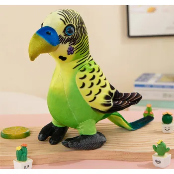 plyšák Plyšová papoušek maskot 20 cm zelený