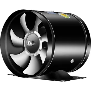 Trubkový odsávací ventilátor 100x73 mm Kovový 20 W 2800 ot./min 140 m³/h Černý tichý potrubní ventilátor Koupelna WC Větrací zařízení