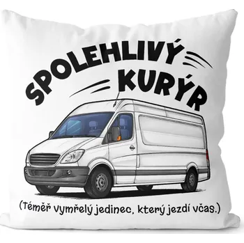 Dekorativní polštářek Polštář 40 x 40 cm - Spolehlivý kurýr