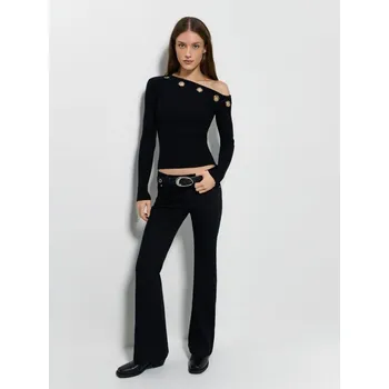 Dámské tričko Tričko s&nbsp;dlouhými rukávy - S - House - černá - 165GH-99X