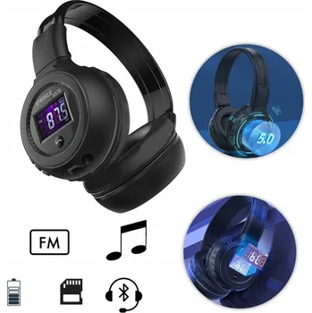 Sluchátka Bezdrátová sluchátka Zealot B570 s FM rádiem, LCD displejem a Bluetooth – náhlavní