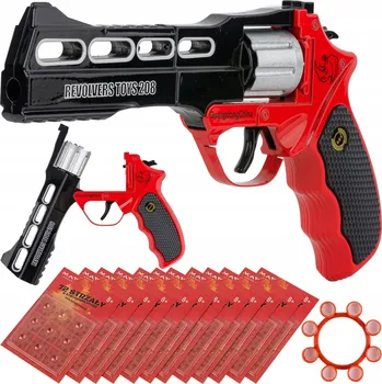 Dětská zbraň Kovová pistole na kapslíky se zvukem, černá