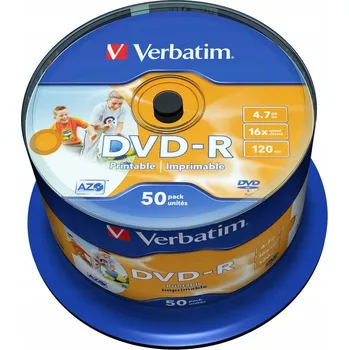 Optické médium DVD médium Verbatim DVD-R 4,7 GB 50 ks