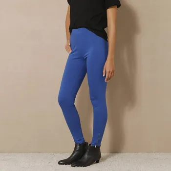 Dámské legíny Legíny se zipy a pružným pasem tmavě modrá 50