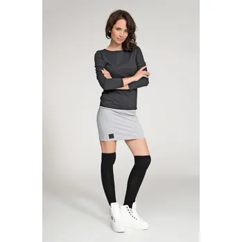 Dámské šaty Dámské volnočasové krátké šaty šedo-černé - Černá - Numinou černá s šedou 42