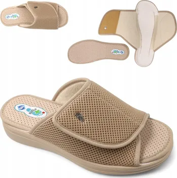 Dámské pantofle Papuče Nazouváky suchým zipem 38 Dr Orto Health béžové