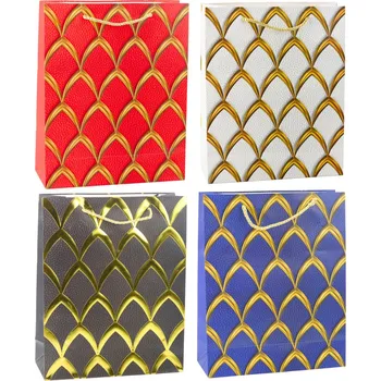 Dárková taška Dárková taška elegantní se zlatými zdobeními – 32x26x12 cm