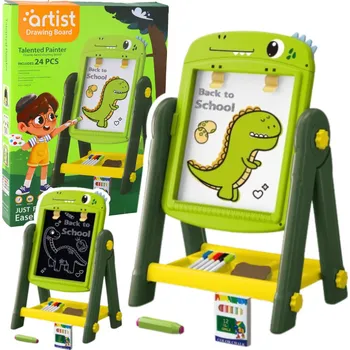 Magnetická kreslící tabulka Magnetická kreslicí tabulka – oboustranná s příslušenstvím | zelená