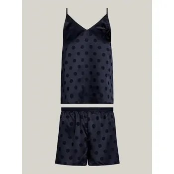 Dámské pyžamo Dámský pyžamový set dárkové balení GIFT PYJ CAMI SET & SLIPPERS UW0UW04855 DW5 tm. modré - Tommy Hilfiger L