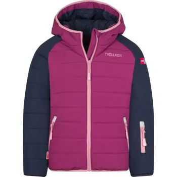 Dívčí tričko Trollkids Dětská zateplená bunda Kids Hafjell Snow Jacket PRO s kapucí woodproof pink (514-182) 116