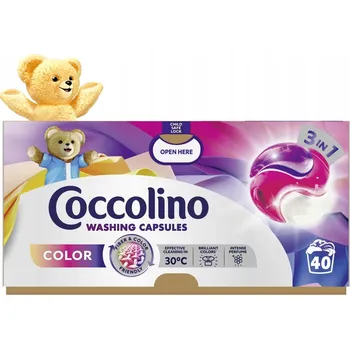 Prací prostředek COCCOLINO KAPSLE DO KOLORU DO PRANIA TKANIN 40 Ks 3v1