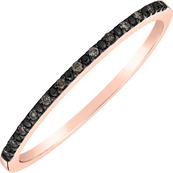 Prsten Prsten s hnědými diamanty Shiny Line