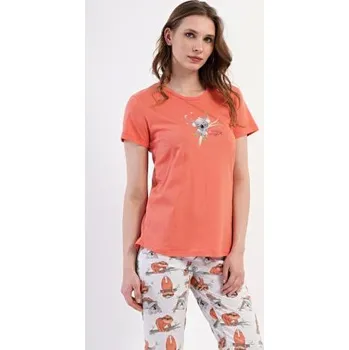 Dámské noční prádlo Dámské pyžamo kapri Vienetta Secret Koala oranžová S