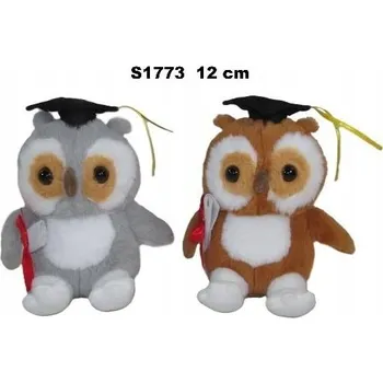 plyšák Plyšová Hračka Školní sova Absolvent Pták Profesor 2 barvy - 12 cm