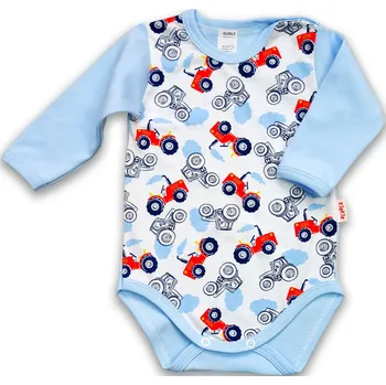 Kojenecký body Body TRAKTORY Dlouhý rukáv 100% Bavlna r104 KLEKLE