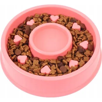 Miska pro psa Jedna plastová miska DogLemi růžová 0,5 l