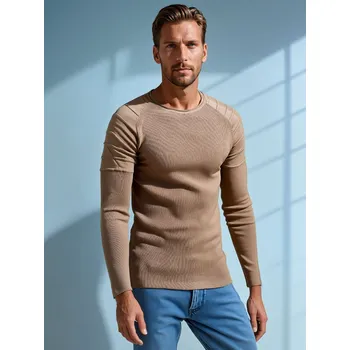 Pánský svetr Pánský svetr Dstreet WX2288 Barva: Béžová, Velikost: S