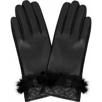 Rukavice Wojas DÁMSKÉ KOŽENÉ RUKAVICE černé L