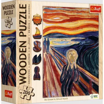 Puzzle Dřevěné puzzle 200 dílků Křik Edvard Munch – Trefl 20252
