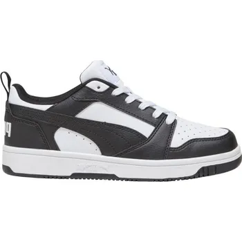 Chlapecká obuv Dětské boty Puma Rebound V6 Lo Mid white and black 393833 01 38