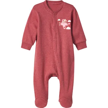 Kojenecký overall lupilu® Dívčí overal na spaní s BIO bavlnou (červená, 50/56)