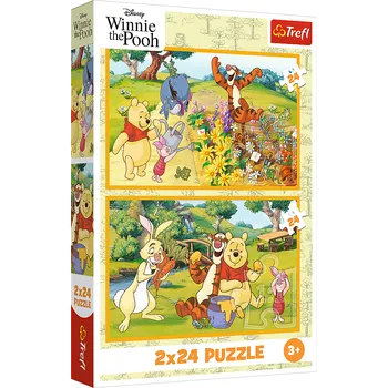 Puzzle Puzzle 2x24 dílků Den v zahradě – Disney Winnie the Pooh Trefl