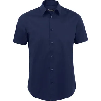 Pánská košile SOL's Collection Košile Broadway, krátký rukáv, elastická COT257030e1004-dark blue XL Modrá tmavá